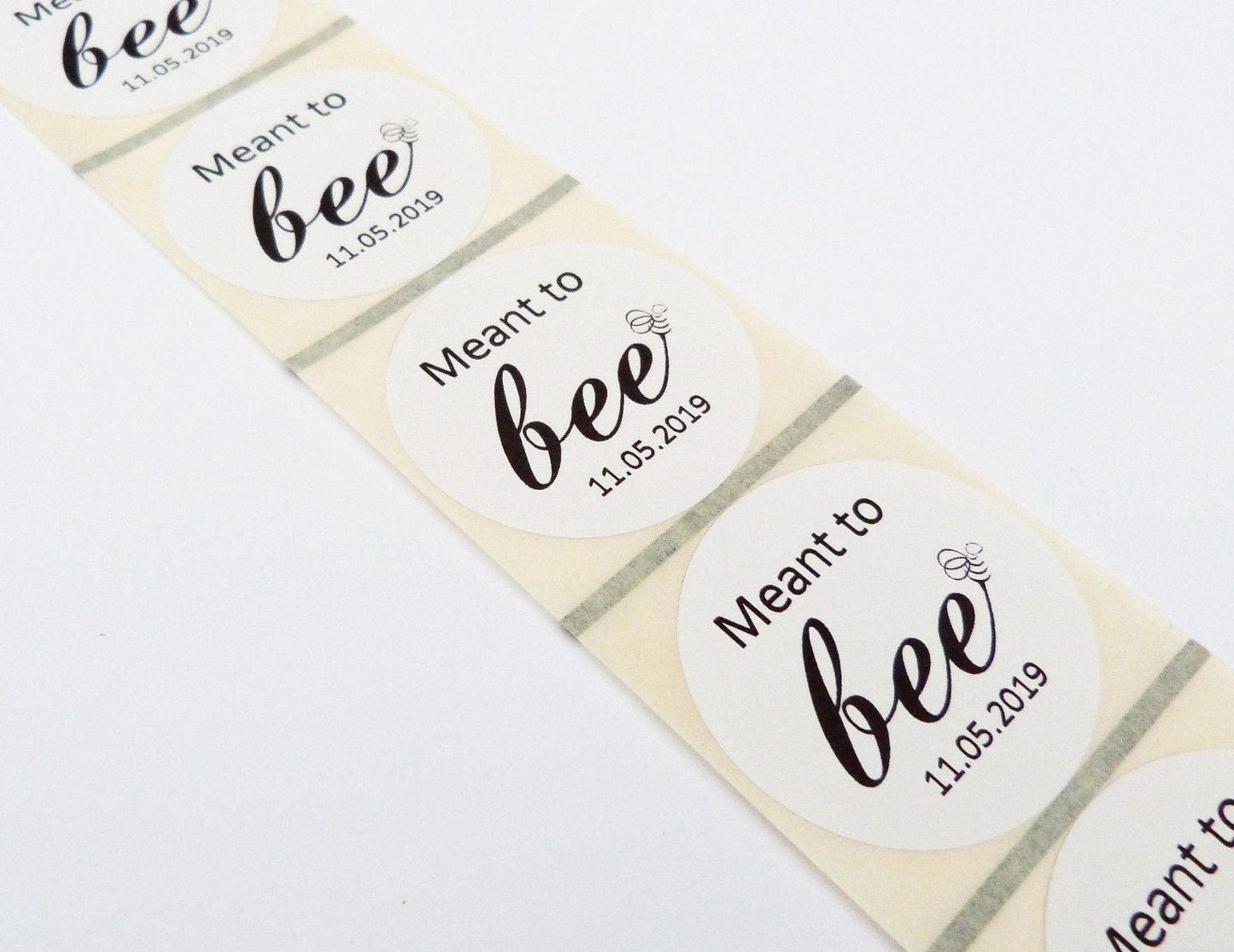 50 x round meant to be personalised stickers wedding favor gift honey jars