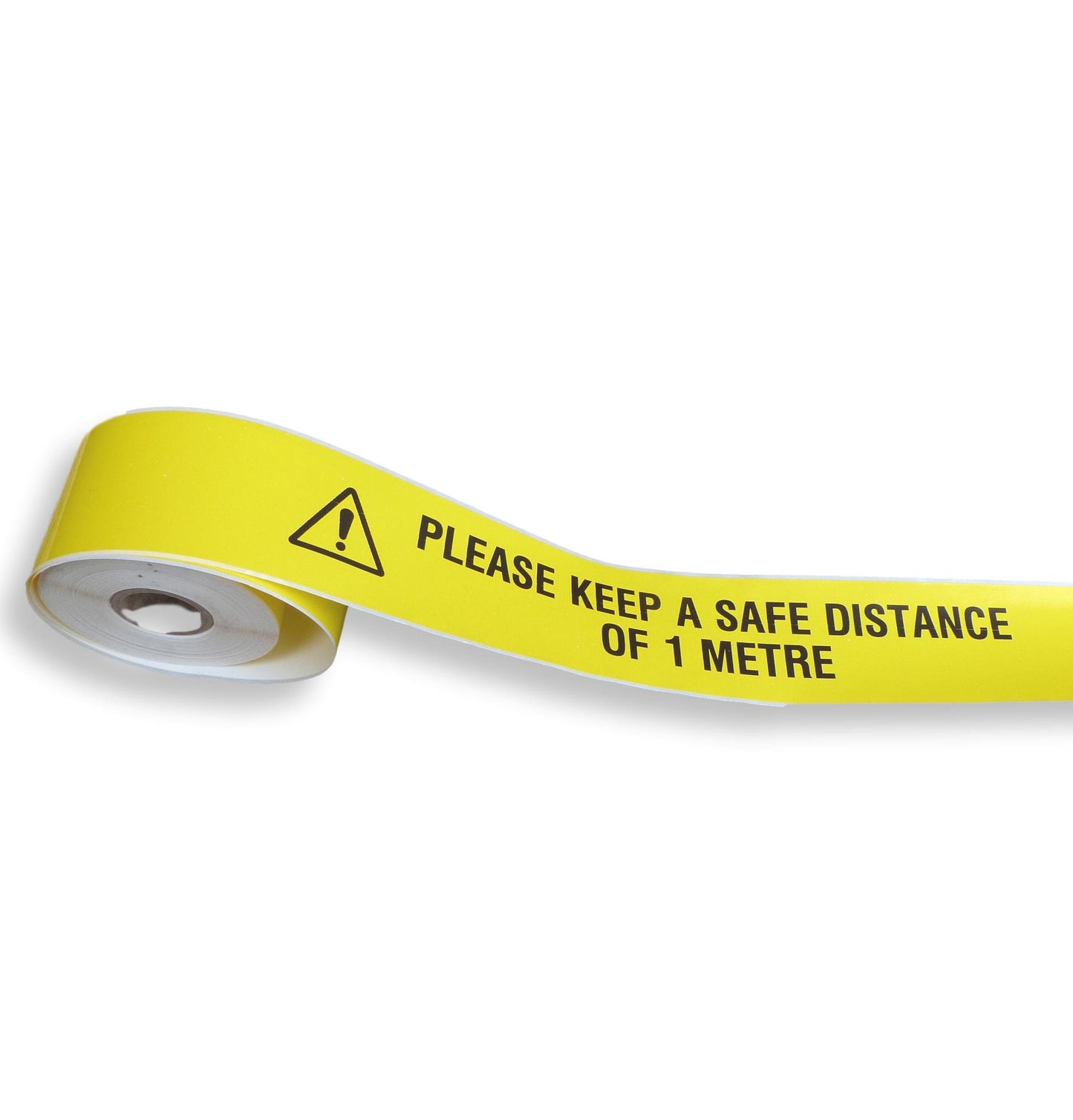 30M yellow roll social distancing label tape warning marker 1metre 2 meters personalised #024