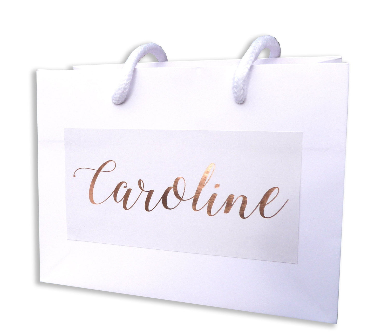 Personalised printed Birthday Gift Bag 18th 21st 30th 40th 50th 60th rose gold print