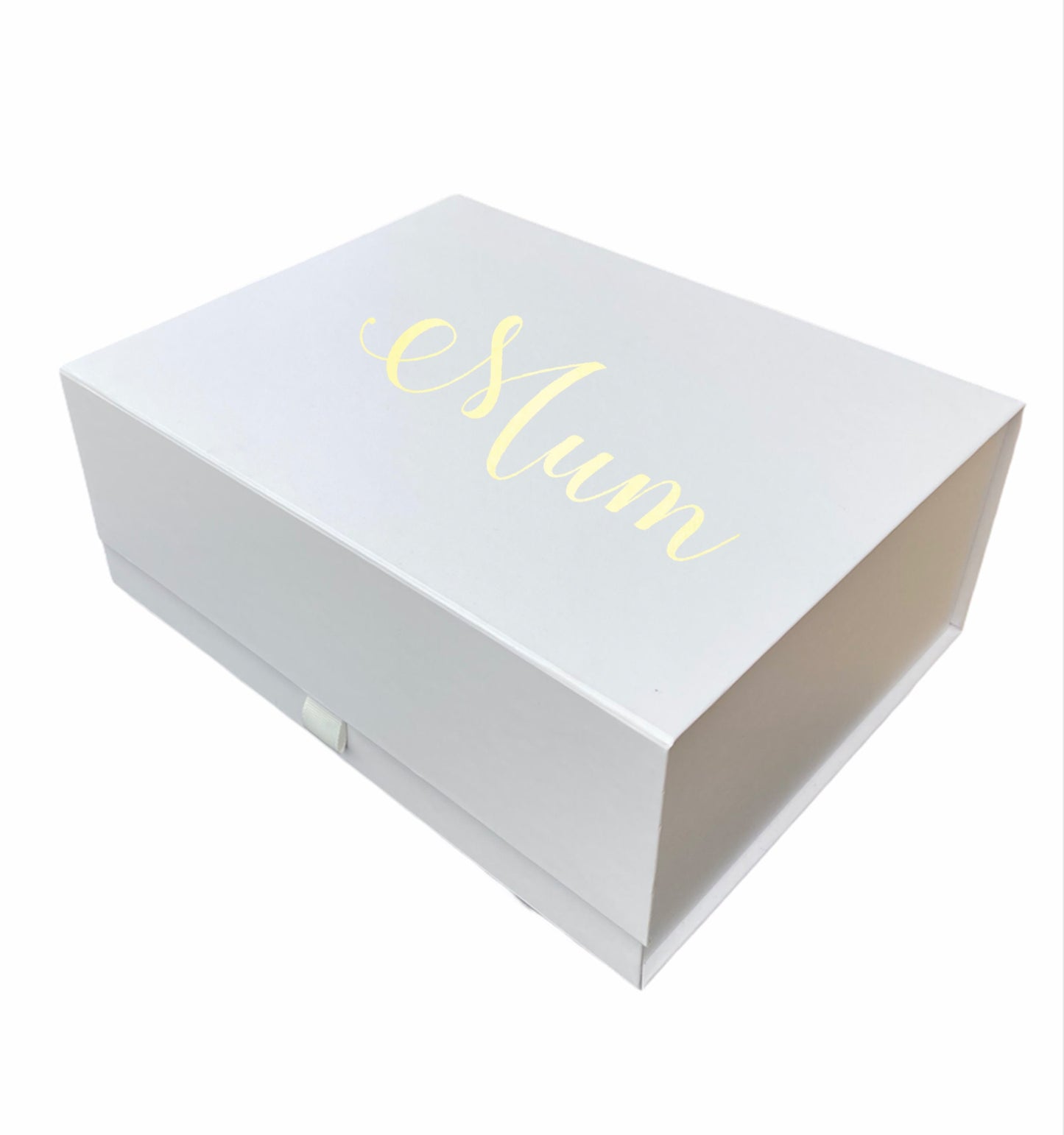 Personalised white box lindt chocolate balls gold foil mothers day birthday gift