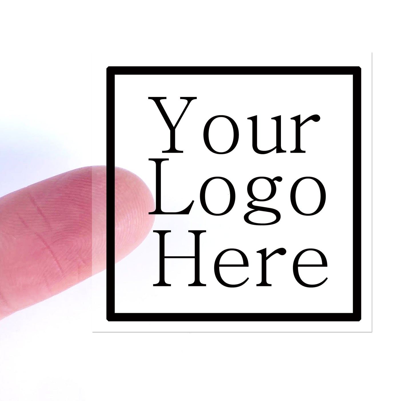 100 x Clear square 45mm 50mm 60mm 80mm 100mm stickers silver gold rose gold shiny foil logo transparent labels business stickers