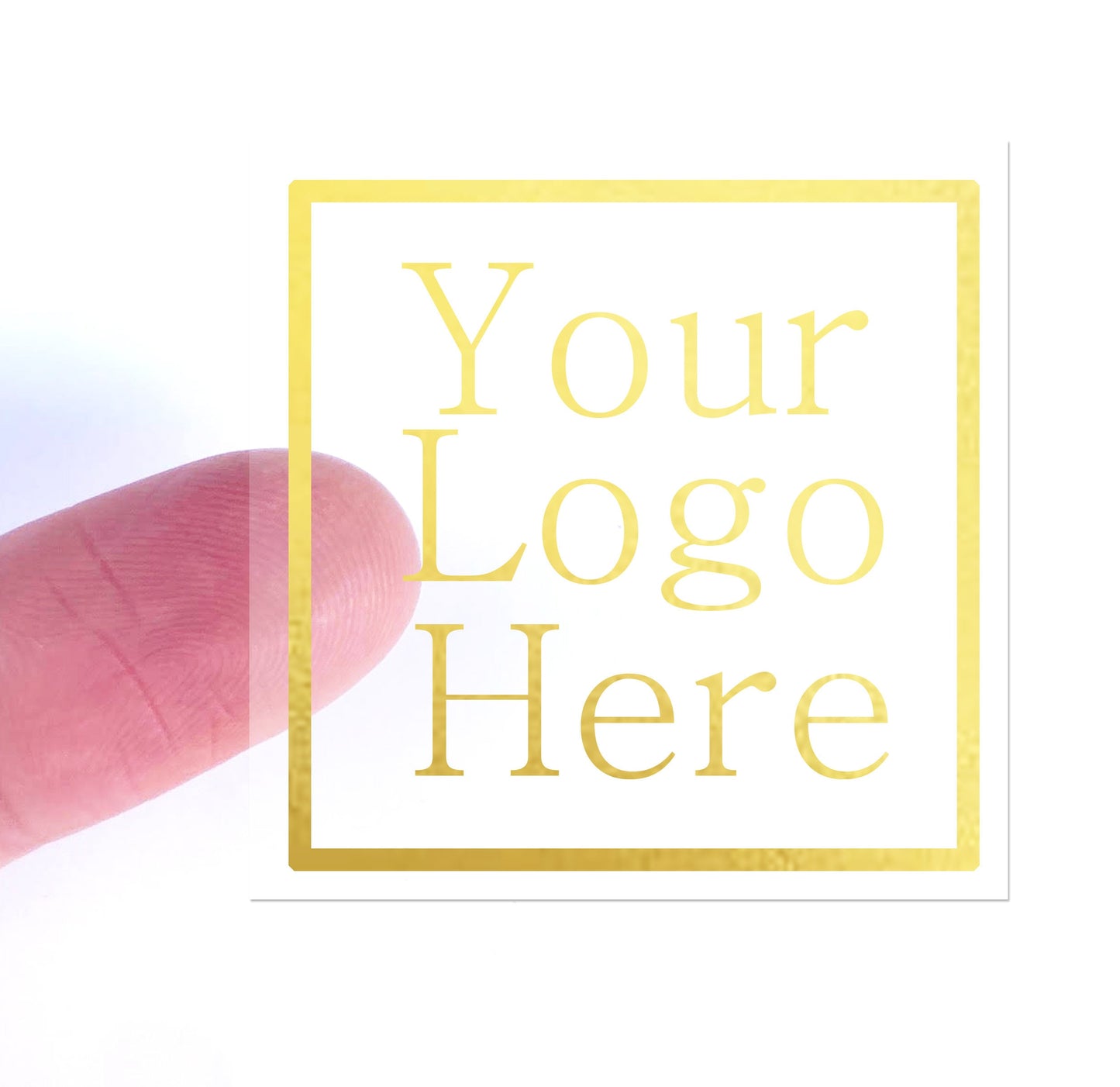 100 x Clear square 45mm 50mm 60mm 80mm 100mm stickers silver gold rose gold shiny foil logo transparent labels business stickers