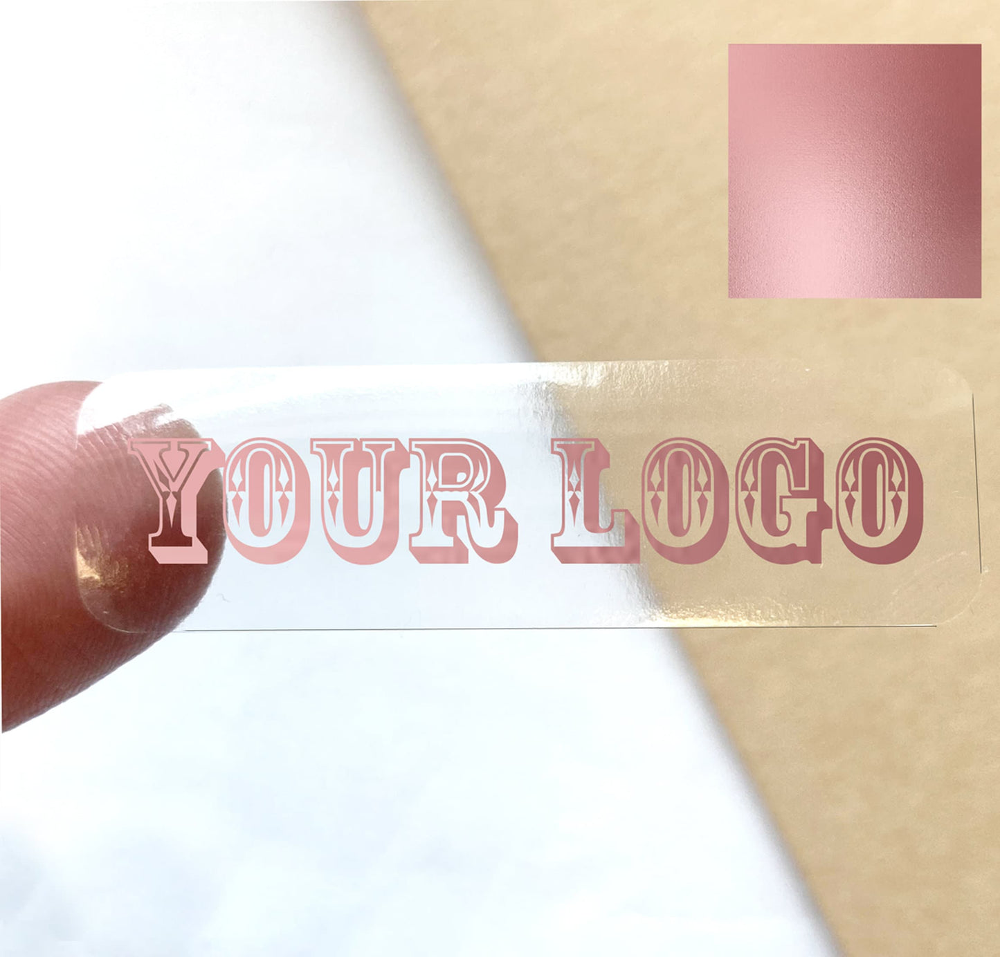 Custom logo stickers clear labels, Small business stickers, Transparent stickers custom clear stickers gold silver rose gold