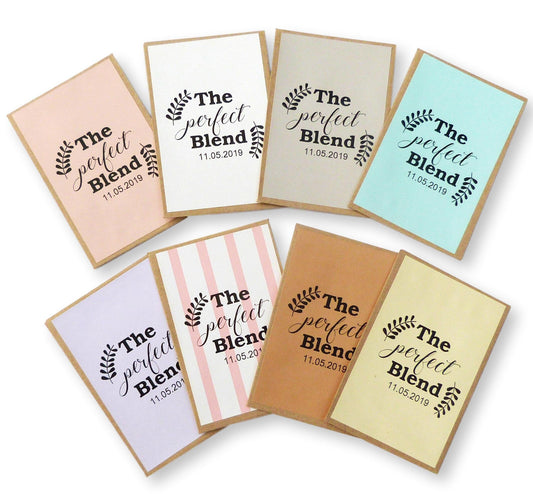 50 X Perfect blend envelope packets- wedding favours coffee tea