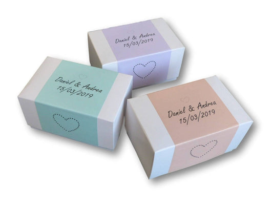 10 x personalised cake boxes colour choice party wedding birthday christening favour