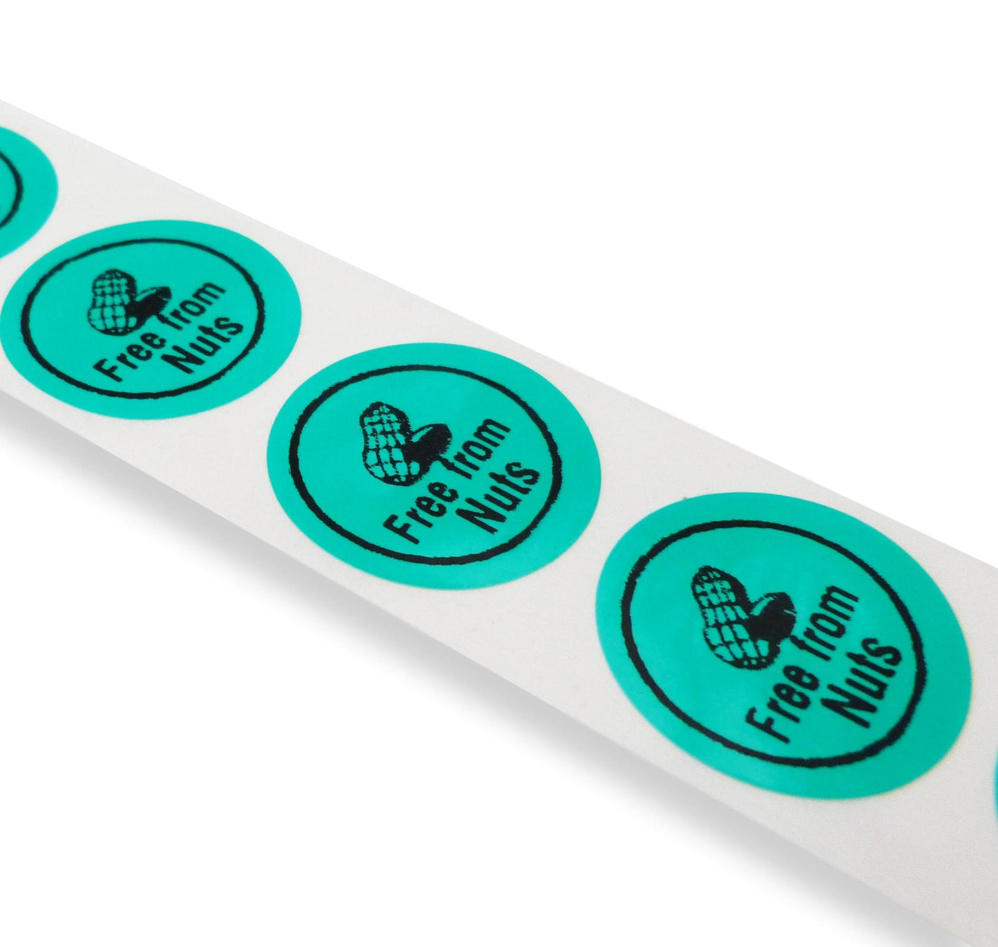 25mm round food allergen allergy labels contains nuts gluten free soya free dairy free nut free safety stickers #043