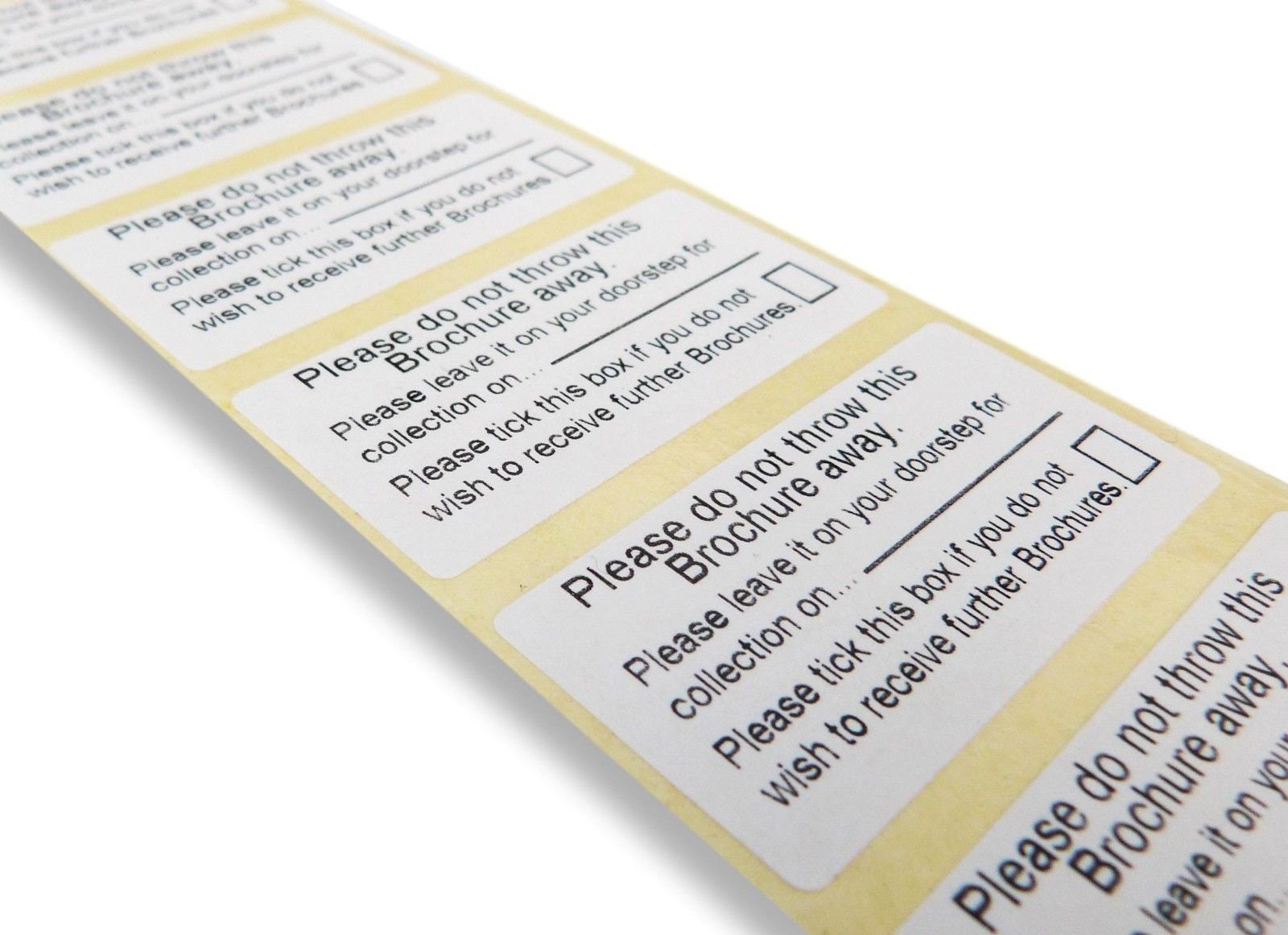100 X 25mm x 50mm do not throw brochure away catalogue labels ...
