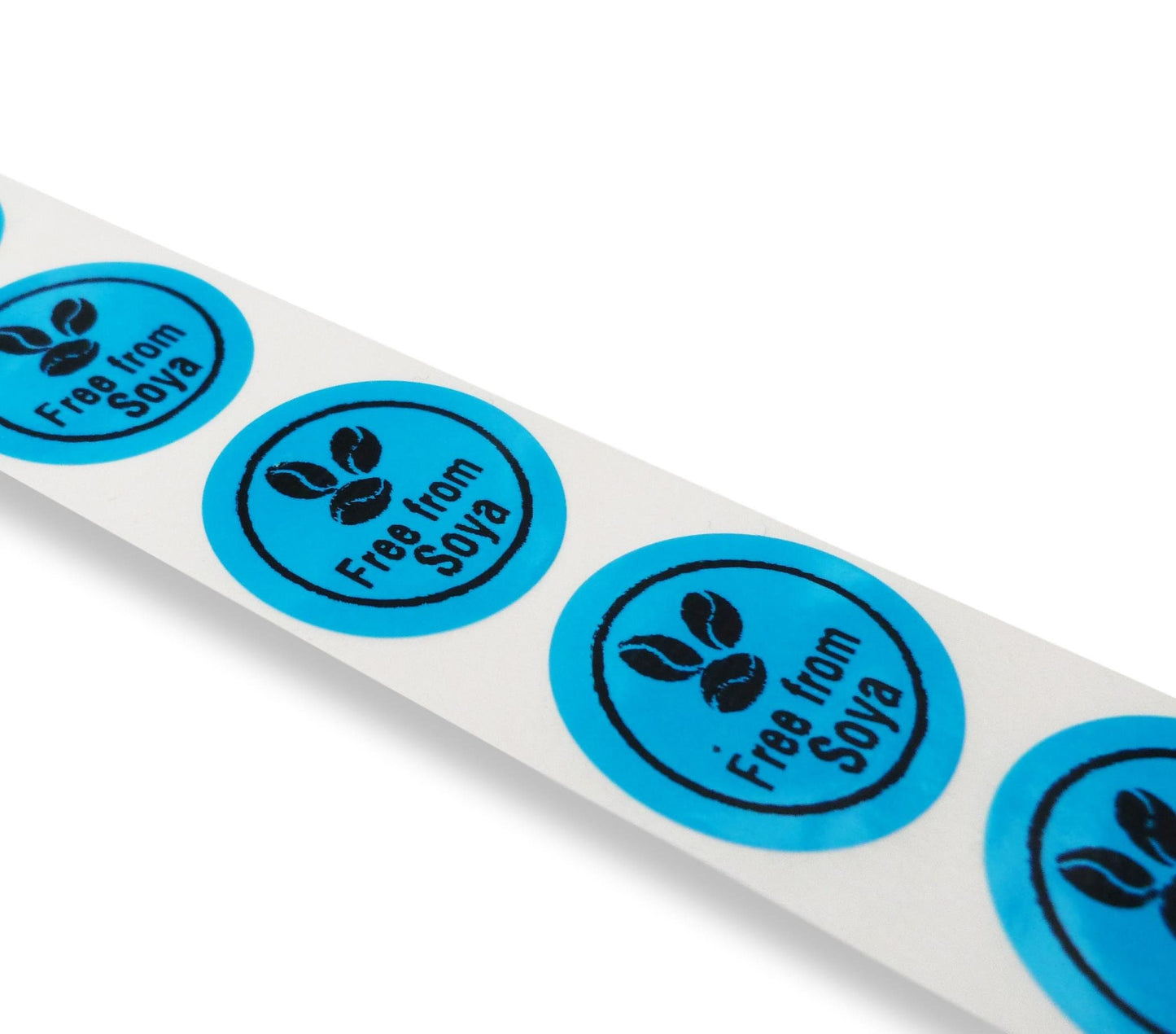 25mm round food allergen allergy labels contains nuts gluten free soya free dairy free nut free safety stickers #043