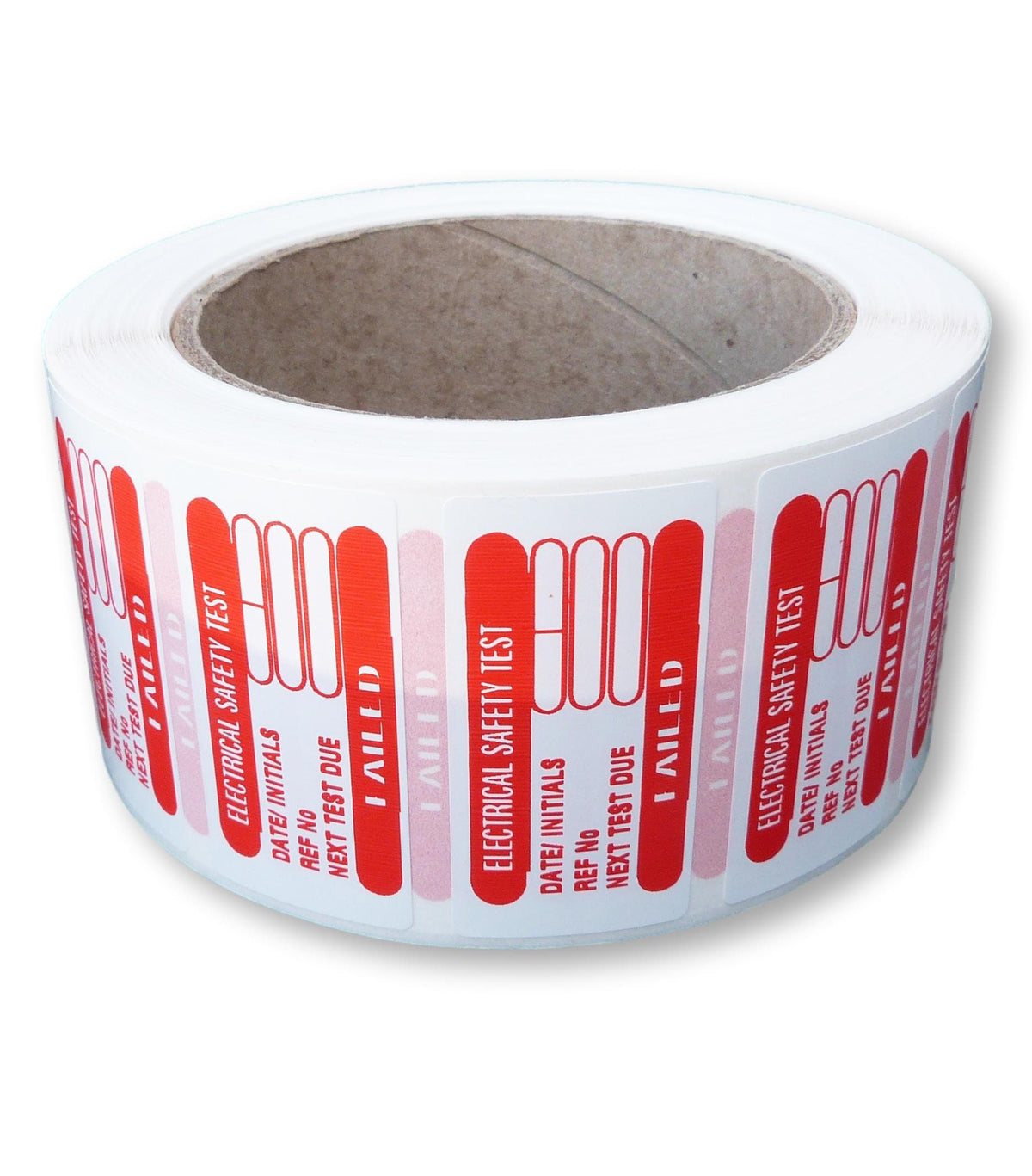 Safe Tested Label 1000 x Roll 50mm x 25mm electrical safety test labels red failed water ...