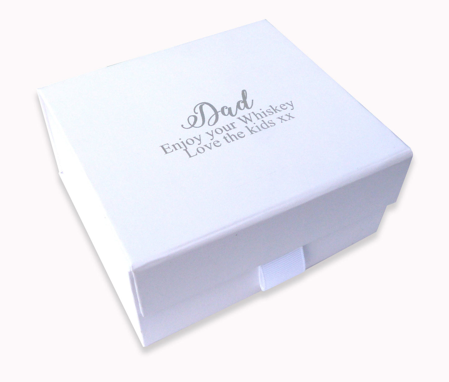 Personalised Gin stones gift set white custom christmas gift box silver foil print