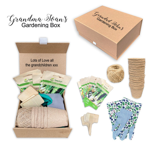 Personalised small ladies gardening gift box christmas mum grandma garden gift