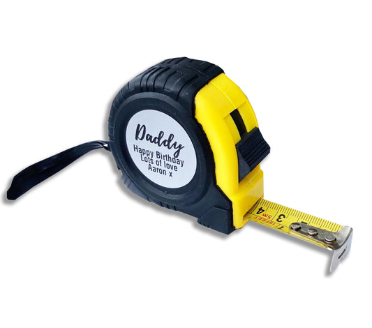 Personalised 5m tape measure daddy, dad, grandad uncle ruler for him fathers day gift for him