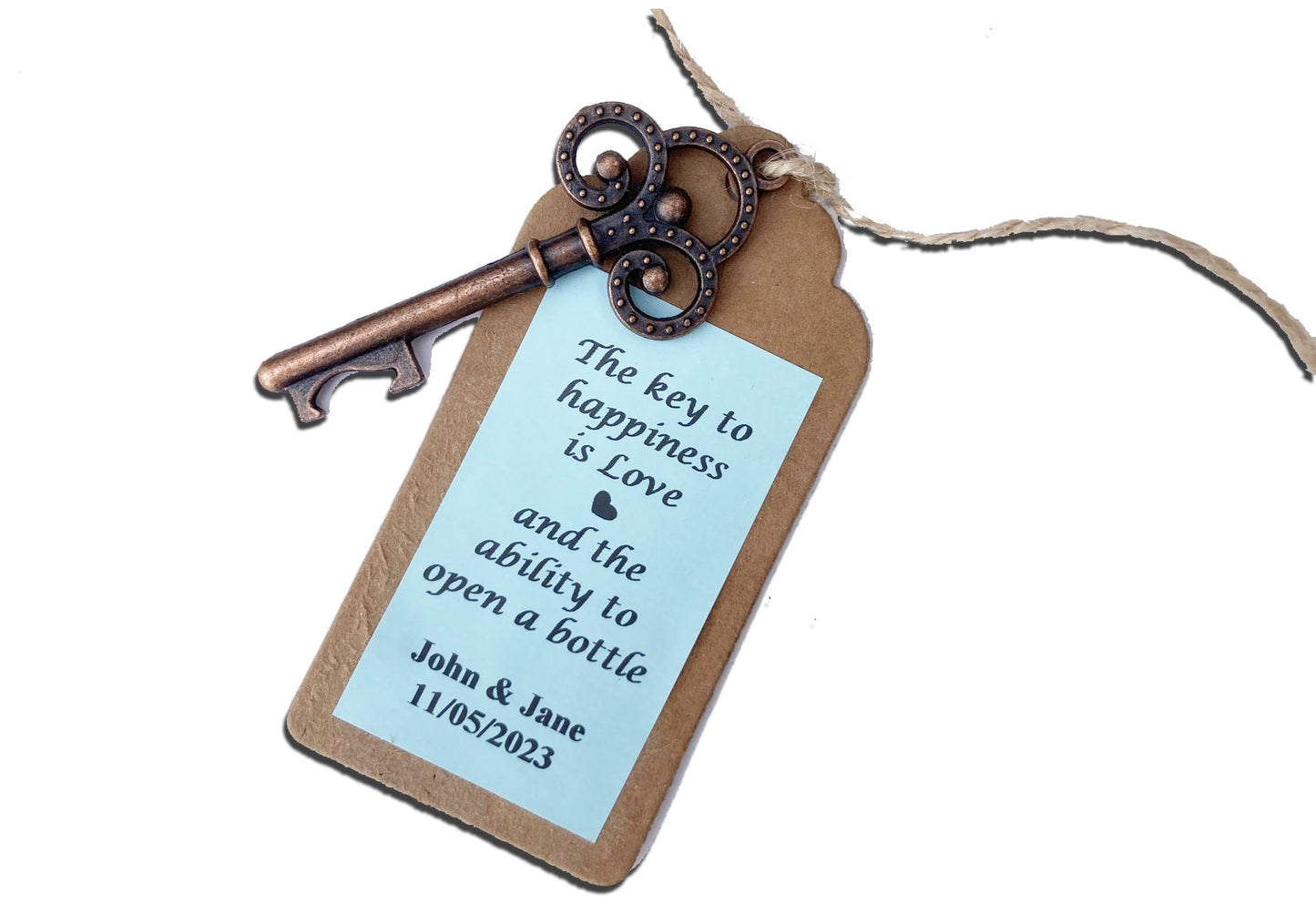 Personalised Key Bottle Opener Wedding Favour vintage weddings guests favour drink