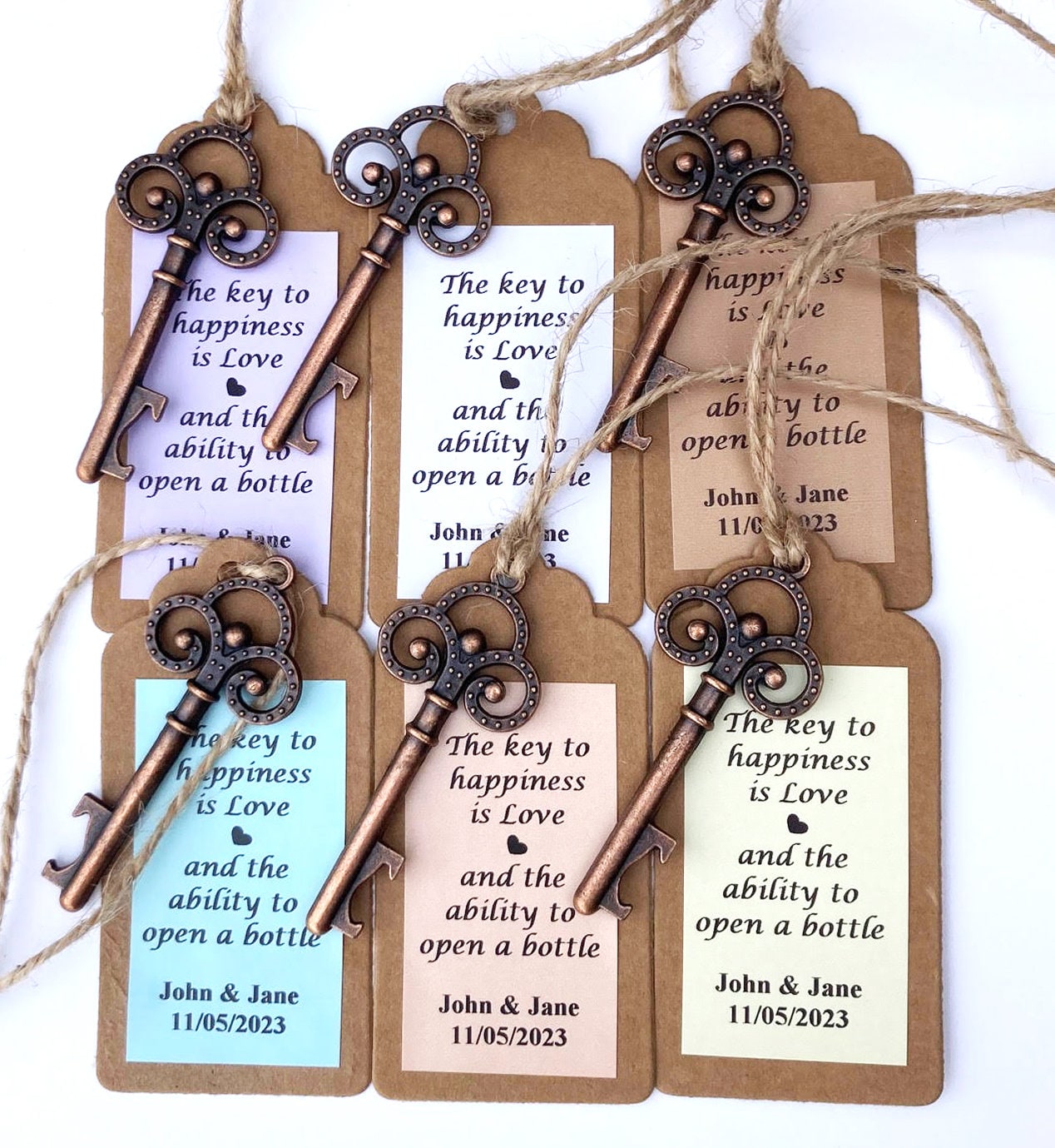 Personalised Key Bottle Opener Wedding Favour vintage weddings guests favour drink