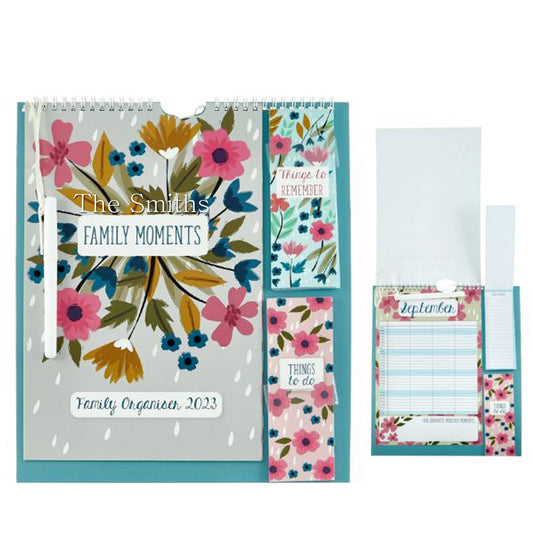 Personalised family moments 2023 calendar planner floral gift for her christmas