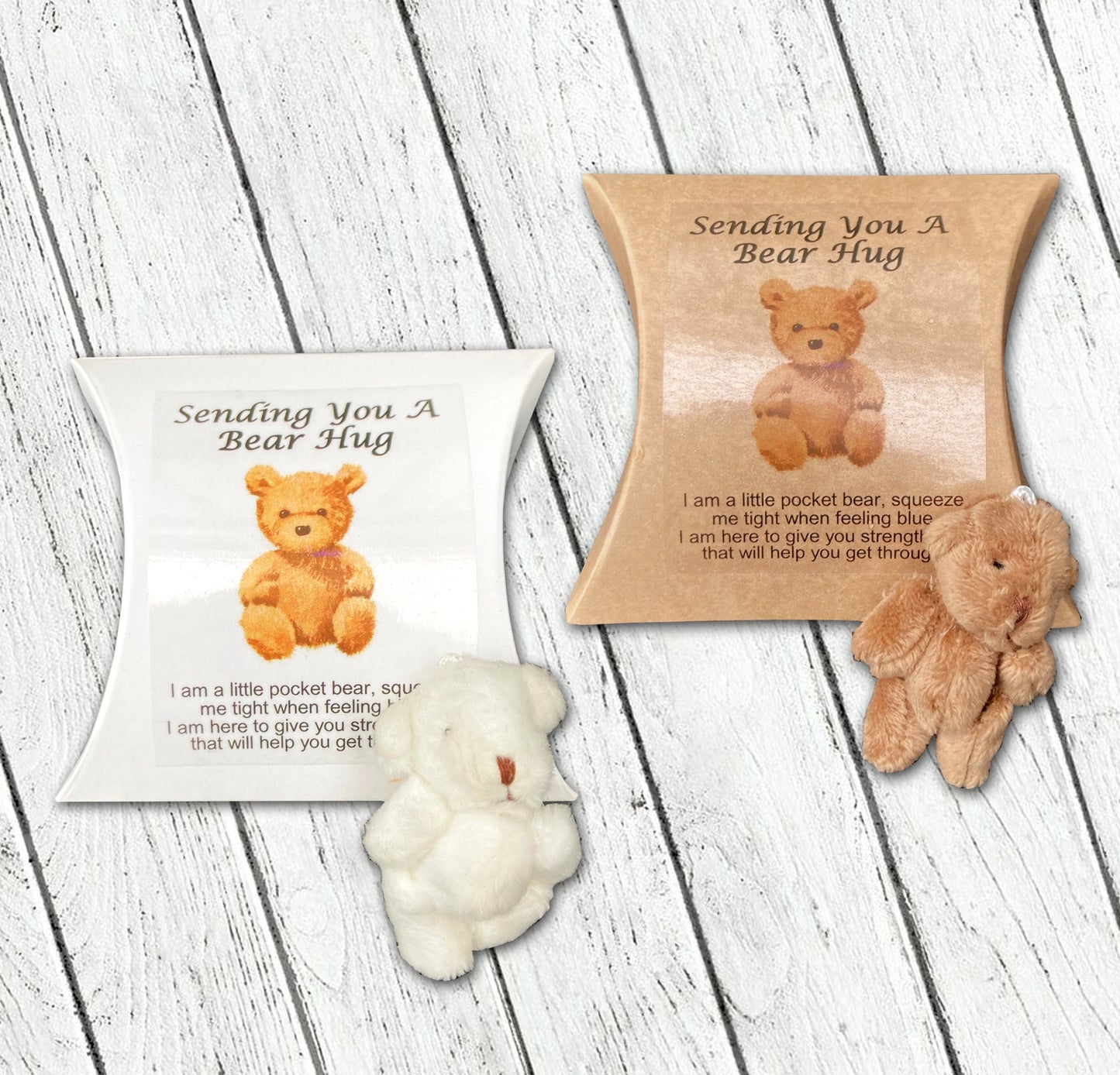 A Little Pocket Bear Hug - mental health support Personalised box thinking of you sympathy teddy gift