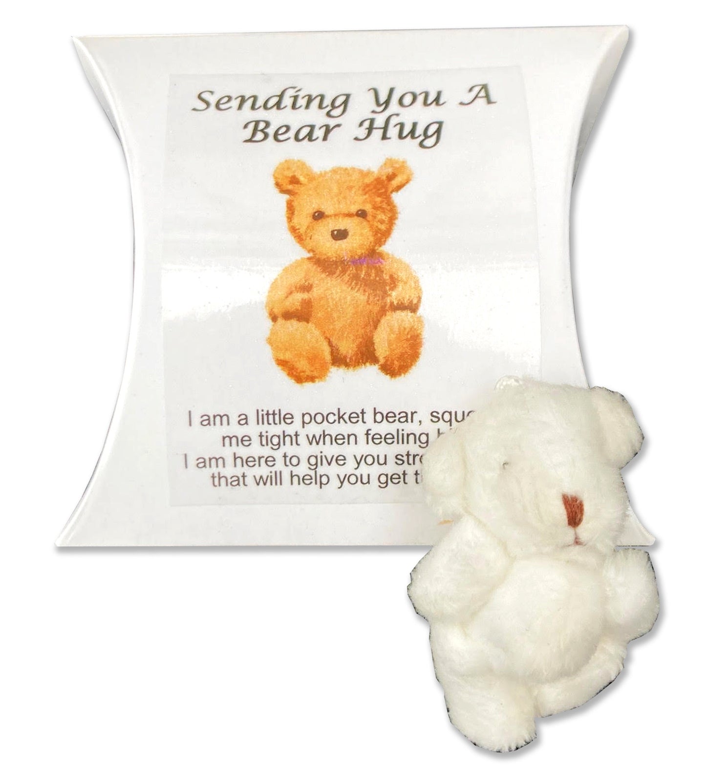 A Little Pocket Bear Hug - mental health support Personalised box thinking of you sympathy teddy gift